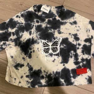CHNGE butterfly, tie-dye, long sleeve shirt